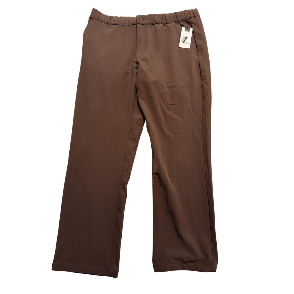 Goodfellow & Co Tech Trouser Pants Mens Large Brown Stretch Quick Dry Relaxed